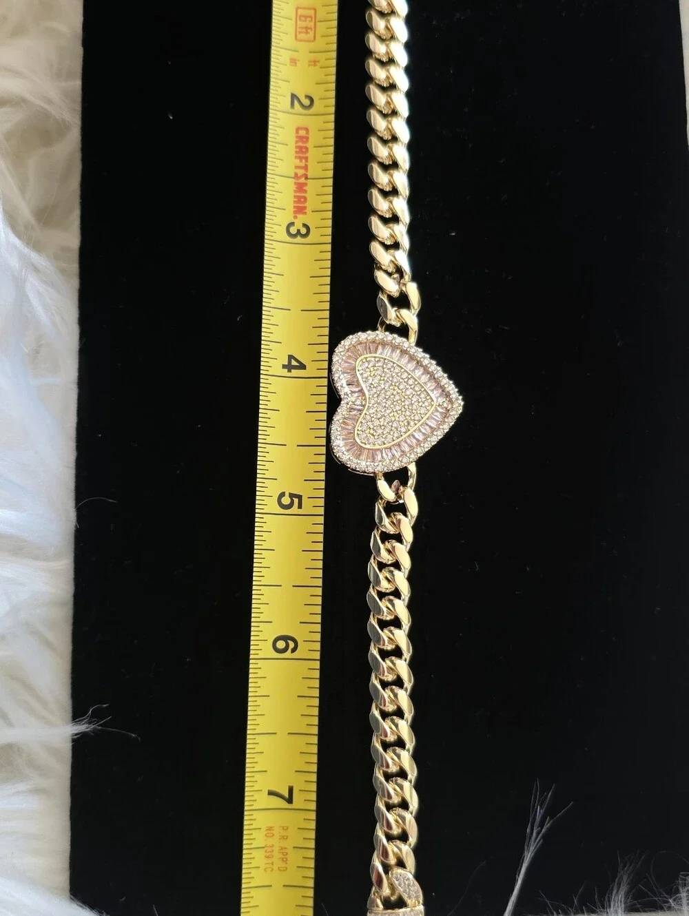 Gold Heart Charm Chain Bracelet - Women's Jewelry